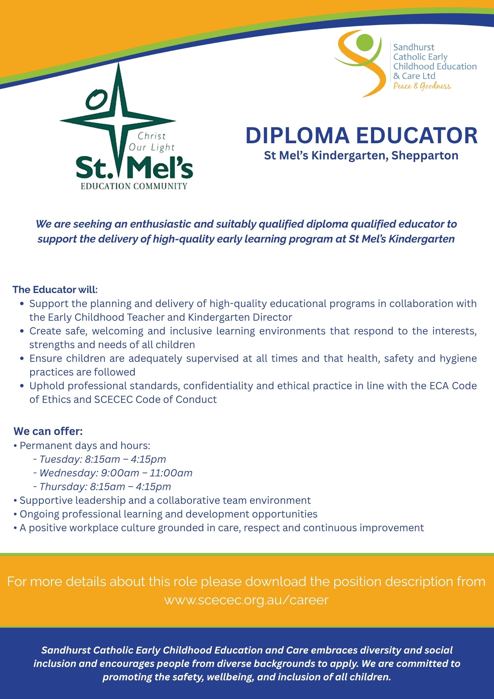 St Mels DipEd Job Ad June 2026