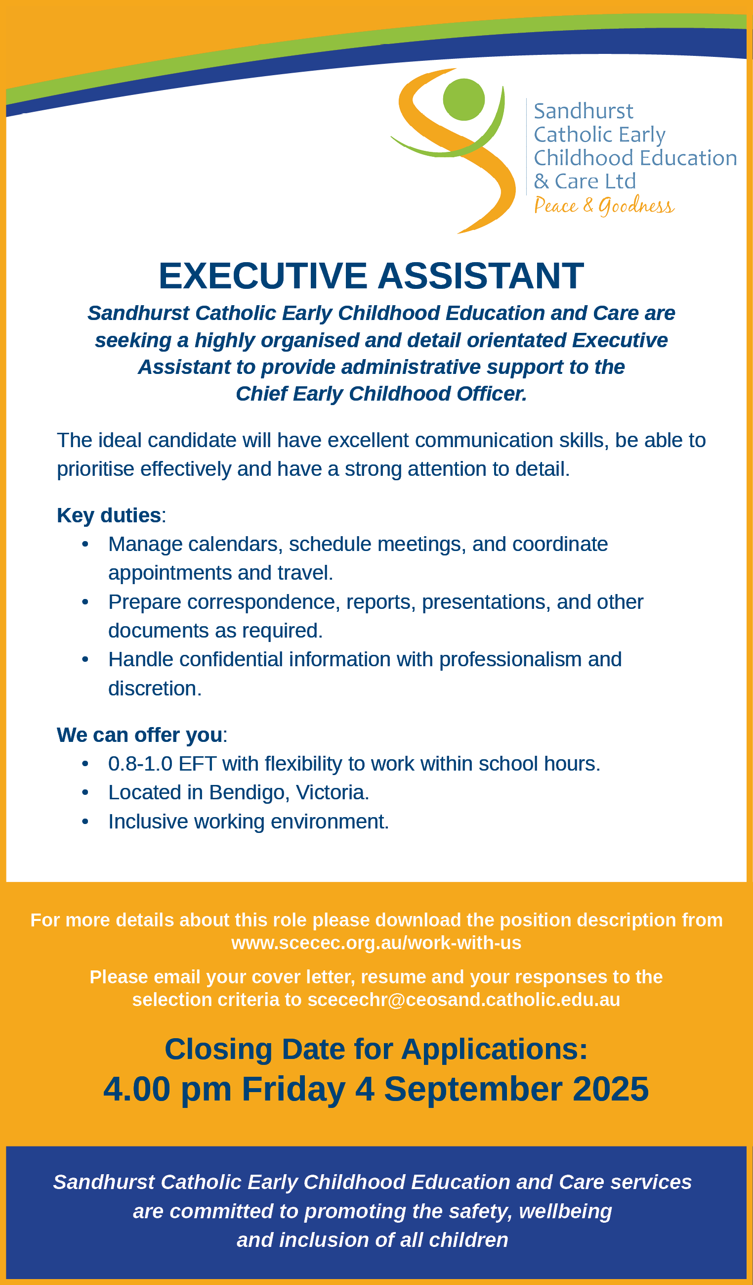 SCECEC Ltd ADVERT EXECUTIVE ASSISTANT 4 Column 050825